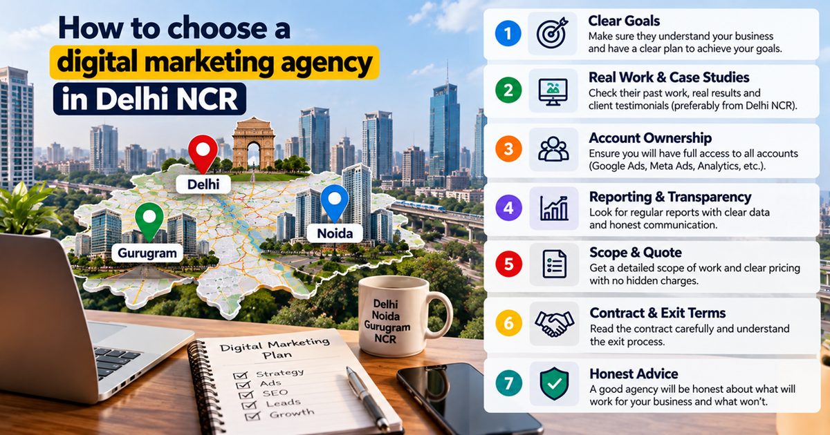 Checklist of seven things to verify before hiring a digital marketing agency